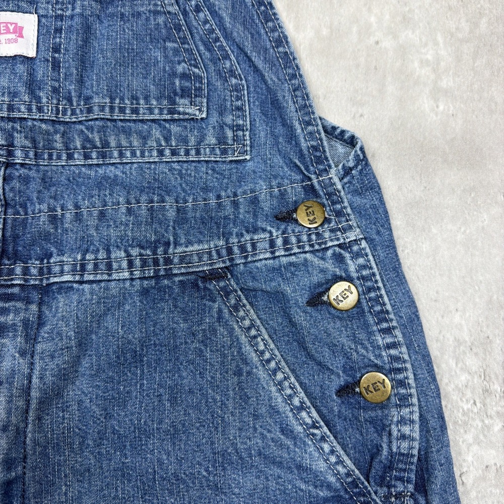 Relaxed Fit Blue Denim Women's Overalls - Picture 3 of 11